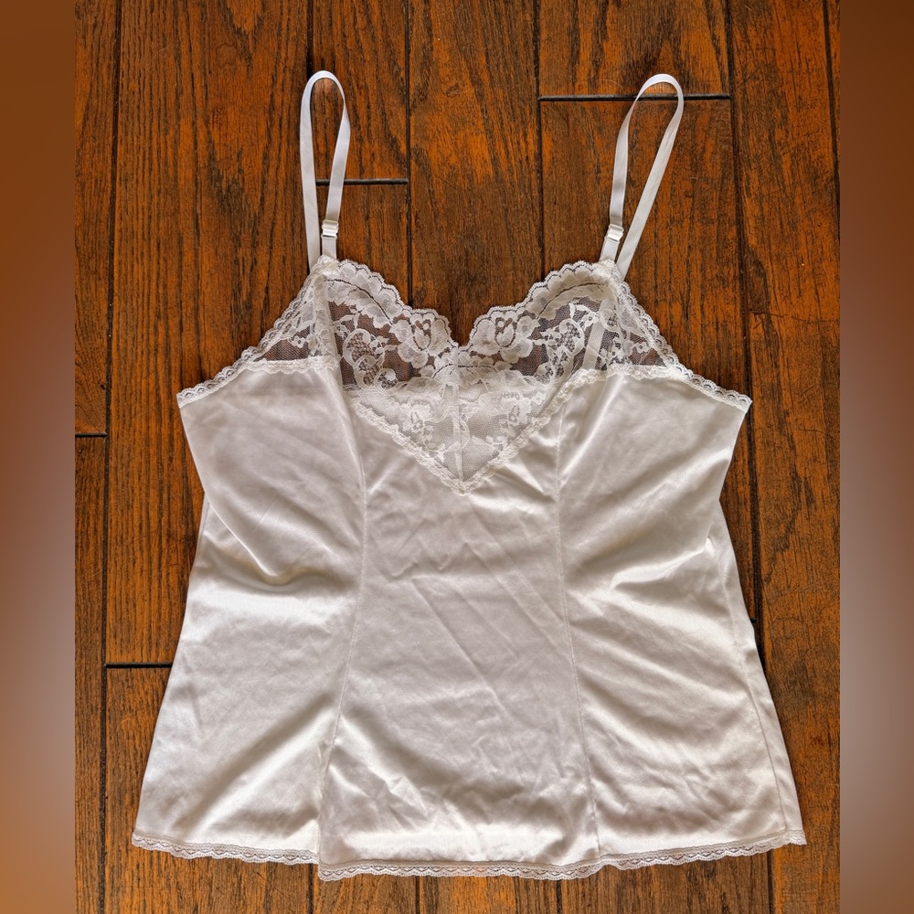 White Lace Trim Camisole